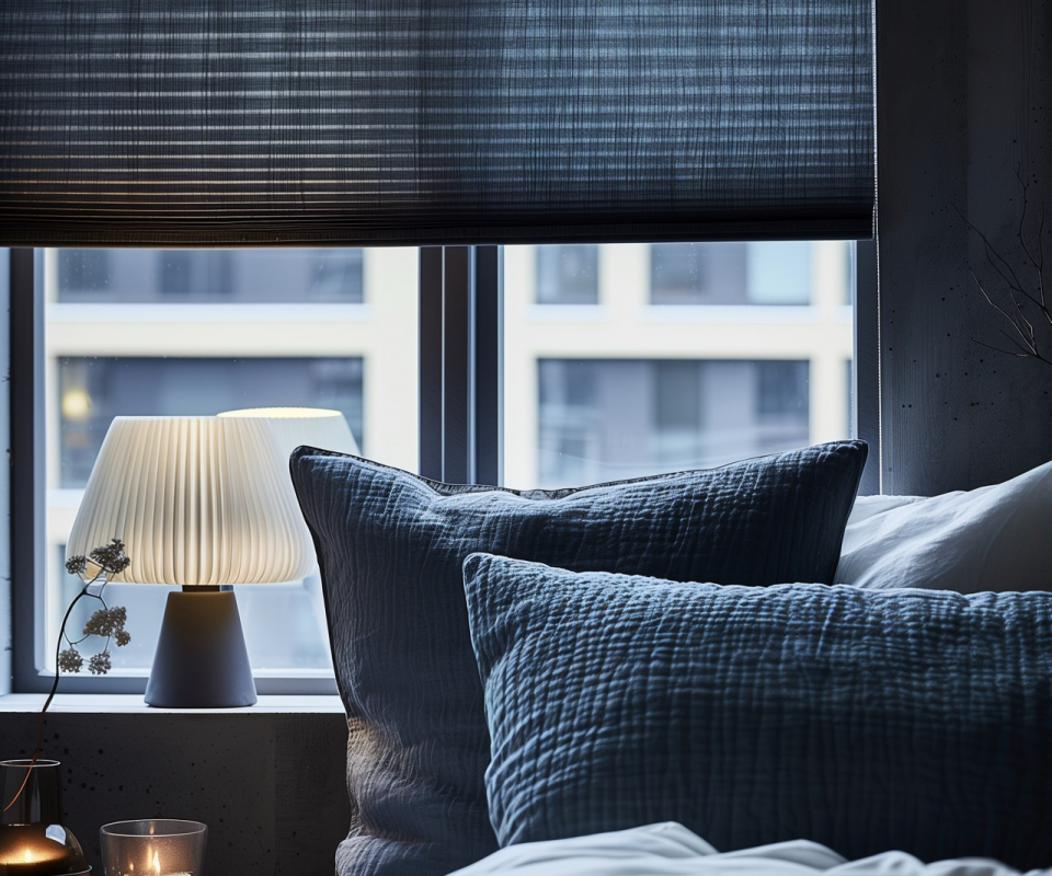 Schlafzimmer dunkelblau knowledgeworker a pleated plissee blind westwing product decohome.de