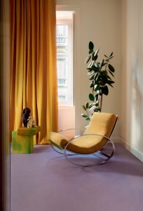 Sessel Vorhaenge gelb Gummibaum Elitis decohome.de