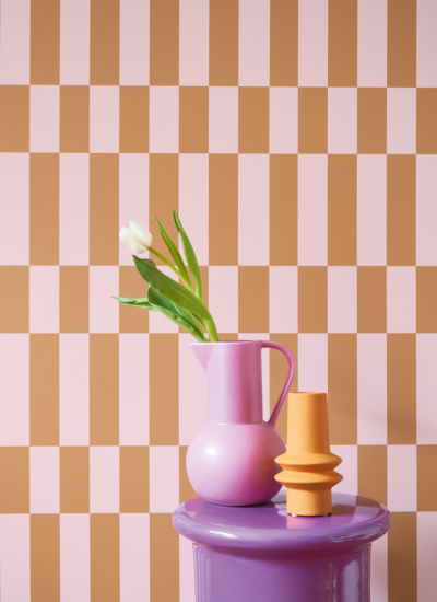 Taptete braun lila Kinderzimmer Wand CASADECO MILANO SIXTIES MISI DINER decohome.de