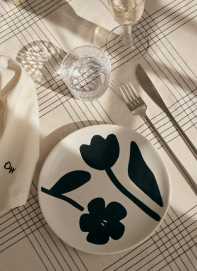 BrosteCPH SS25 Dining Flora Plate Tofte Cutlery Hammered Tumbler decohome.de