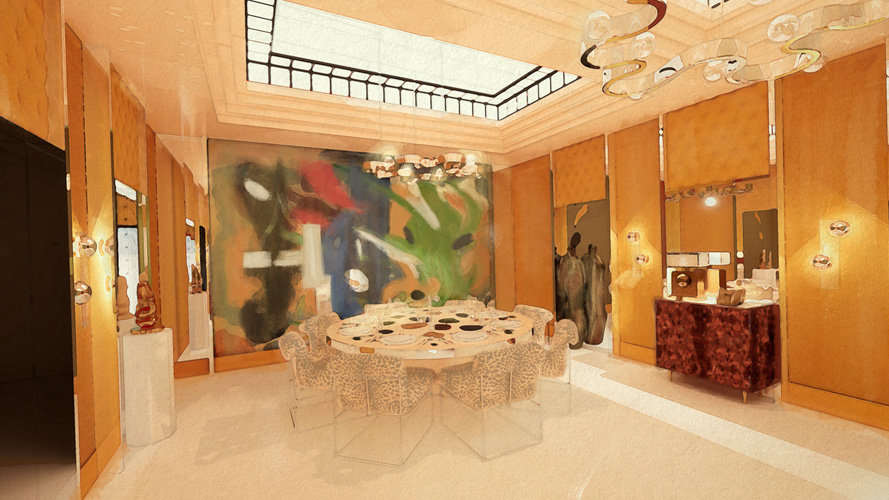 Benjamin Moore Dining Room by Peter Mikic sketch