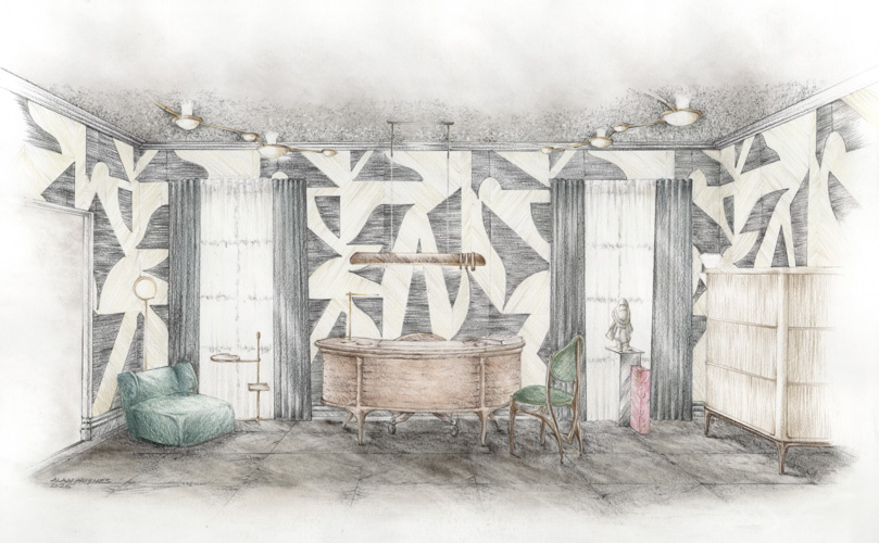 Drawing Philip Jeffries Study by Staffand Tollagard