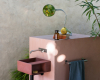 Waschbecken rot draußen Agape Benedini Associati Outdoor Bad decohome.de