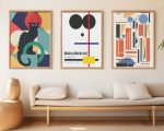 Wandbilder gestalten artboxONE Wilk PR Bauhaus Posterset quer decohome.de