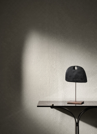 Wandgestaltung GLAMORA Tramae Collection Ricami Pure white vert decohome.de