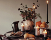 BrosteCPH Halloween Deko herbstdeko Dining Gracie Napkin Nordic Rain Nordic Vanilla Tableware Hammered Glassware Jenna Jug Rustic Candle Alma Vase decohome.de