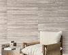 Pure Strukturtapete beige Omexco Wohnzimmer Sitzecke decohome.de