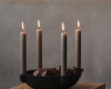 Adventskranz 2025 FermLiving Holiday2025 BowlCandleHolder Large Ceramic DarkGrey 1104264161 decohome.de