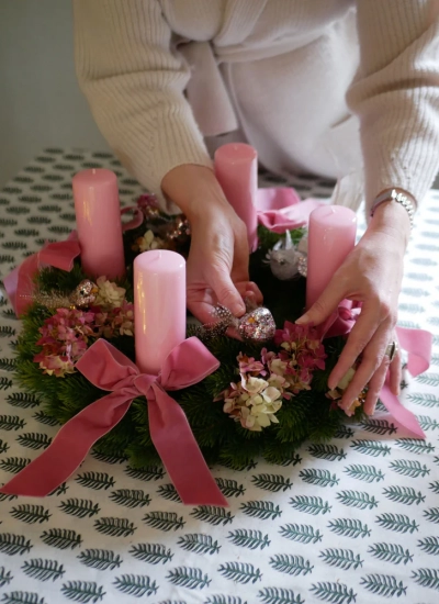 Adventskranz rosa schleifen salonette decohome.de.jpg