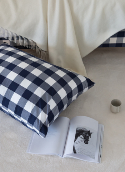 Bettwaesche blau weiss kariert Haestens decohome.de