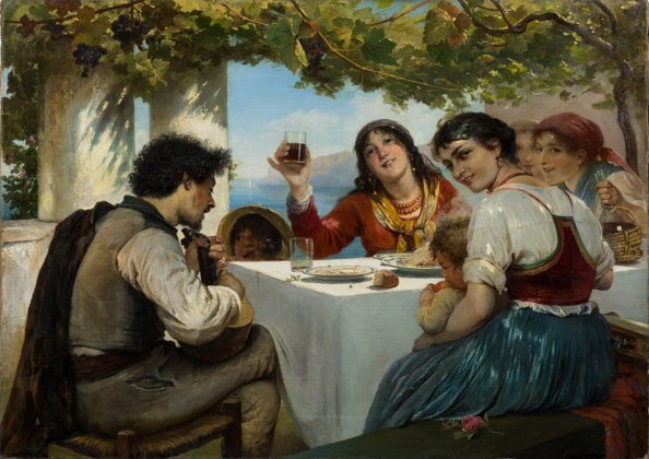 Frauen in der Kunst Elisabeth Jerichau Baumann Italienische Osteria o.J. Oel auf Leinwand Nationalmuseum Stockholm Schenkung 1888 General J.W. Johnson Foto Anna Danielsson Nationalmuseum decohome.de