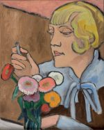Muenter Gabriele Margret Umbach 1932 Oel auf Leinwand 465 x 382 cm Sammlung Dreilaendermuseum Loerrach Foto Dreilaendermuseum LoerrachAxel Hupfer © VG Bild Kunst Bonn 2025