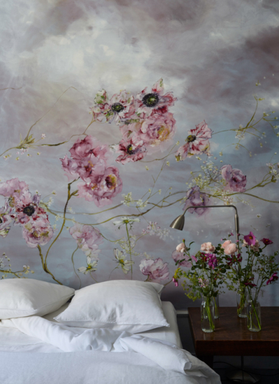 Schlafzimmer Bluetenfresko Ph by Robyn Lea decohome.de