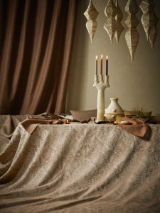 Tischdecke Caramel herbstlicher Tisch Leitner Leinen decohome.de