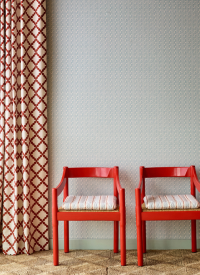 Vorhang rot weiss klassisch sanderson SCION Oakham decohome.de