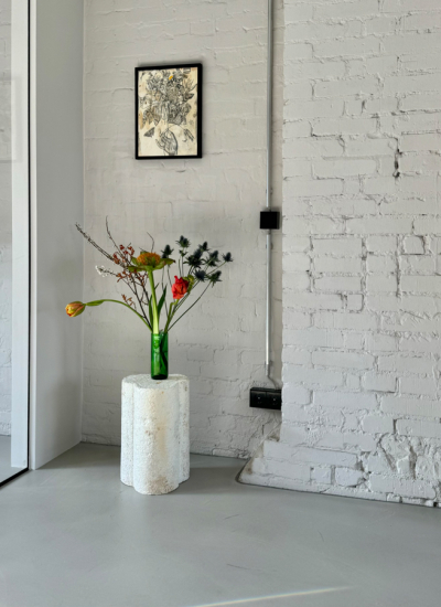 Hocker mit Vase Myzelium Rund decohome.de