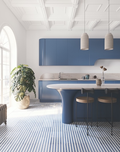 fliesenfarbe kueche otto tiles design navy blue stripes encaustic cement decohome.de