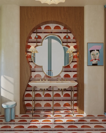 fliesenfarbe kueche otto tiles crimson sunset stripes decohome.de