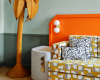 Homestory Wohnzimmer orange Couch FabianFreytag decohome.de