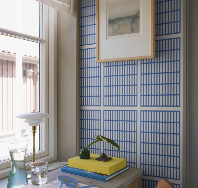 Ikonisches Design: das Ziegelmuster von Alvar Aalto als Tapete