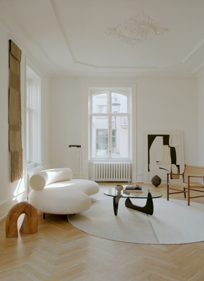 Teppiche richtig platzieren Linie Design Magnetize Beige Image 01 decohome.de