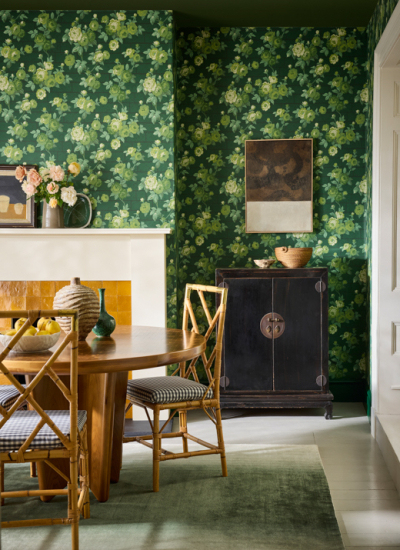 Wohnzimmer Tapete Little Greene Rose Garden decohome.de