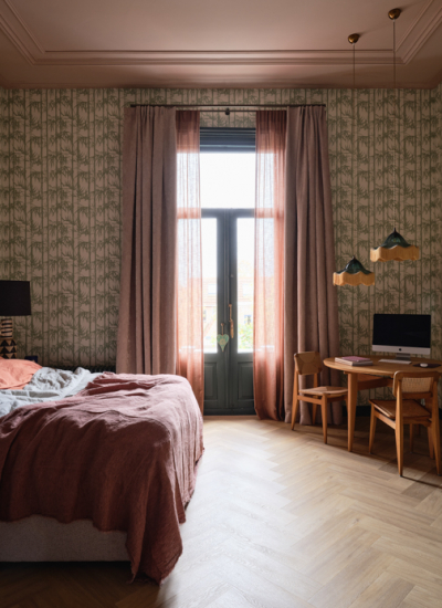 Stock Dutch Design schlafzimmer tapete vorhaenge show house decohome.de