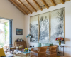 Villa Atlantic Sea Rattanmoebel Wohnzimmer Palmen Wandbehang Rodrigo Cardoso decohome.de