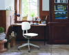 Homeoffice Arbeitszimmer weisser Stuhl S1 weiss im Office decohome.de