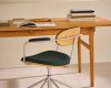 Homeoffice Holz Schreibtisch mit Stuhl CH327 oak oil CH621 oak stainless steel vidar 1062 v1 decohome.de