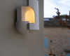 Outdoor Leuchten weisse Wandleuchte Mittel (DCW © Michel Figuet 3812) decohome.de