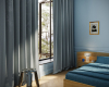 Schlafzimmer blaue Vorhänge Ado SoBiscuitRE 10 2602 662 decohome.de