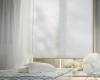 Schlafzimmer weißes Wabenplissee Duette 046 decohome.de