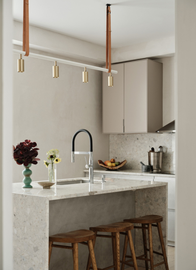 Homestory Toyine Kueche Block sandfarben Andrea Papini decohome.de