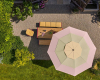 Sonnenschutz im Garten Teakschirm Weishaeupl decohome.de