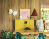 Stuehle buntes Wohnzimmer Edra Mattia Aquila decohome.de