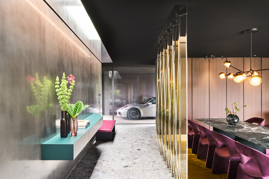 Esszimmer Blick Garage Bungalow Philip Kottlorz decohome.de