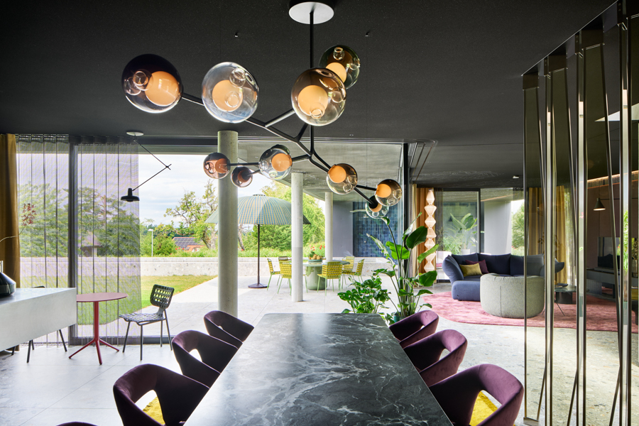 Esszimmer Blick draußen Bungalow Philip Kottlorz decohome.de