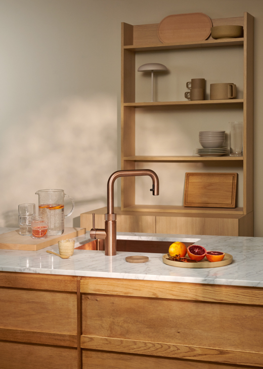 Quooker Flex Square Kupfer Rose wasseraufbereiter armatur decohome de Quooker Flex Square Kupfer Rose wasseraufbereiter armatur decohome de