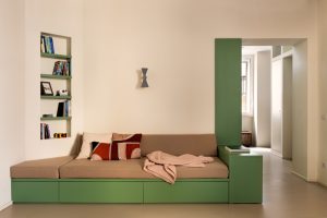 Schlafcouch gruen Paolo Fusco decohome.de Schlafcouch gruen Paolo Fusco decohome.de